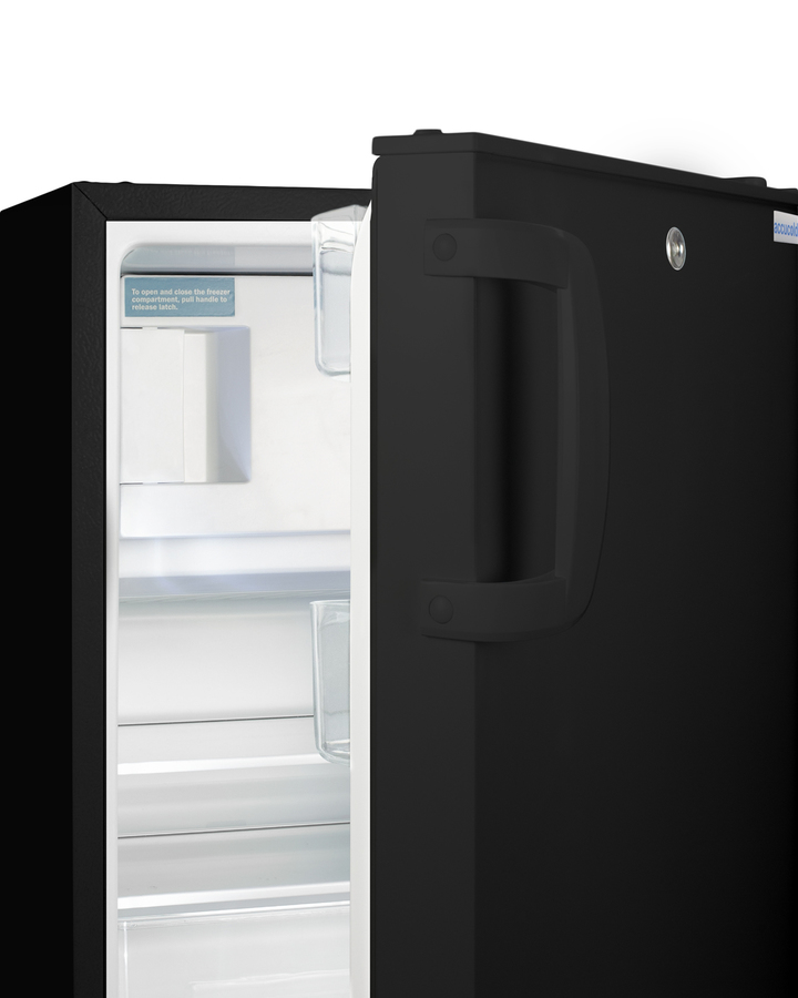 20" Wide Built In Undercounter ADA Compliant Refrigerator Freezer with Front Lock