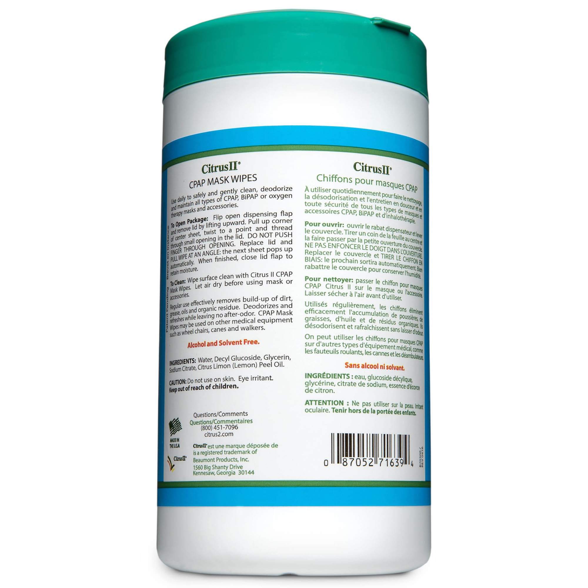 CPAP Mask Cleaning Wipes in 62 Count Pop Up Canister