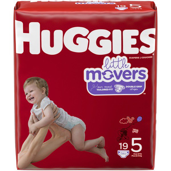 Huggies Little Movers Unisex Baby Diaper, Jumbo Pack, Disposable, Moderate Absorbency