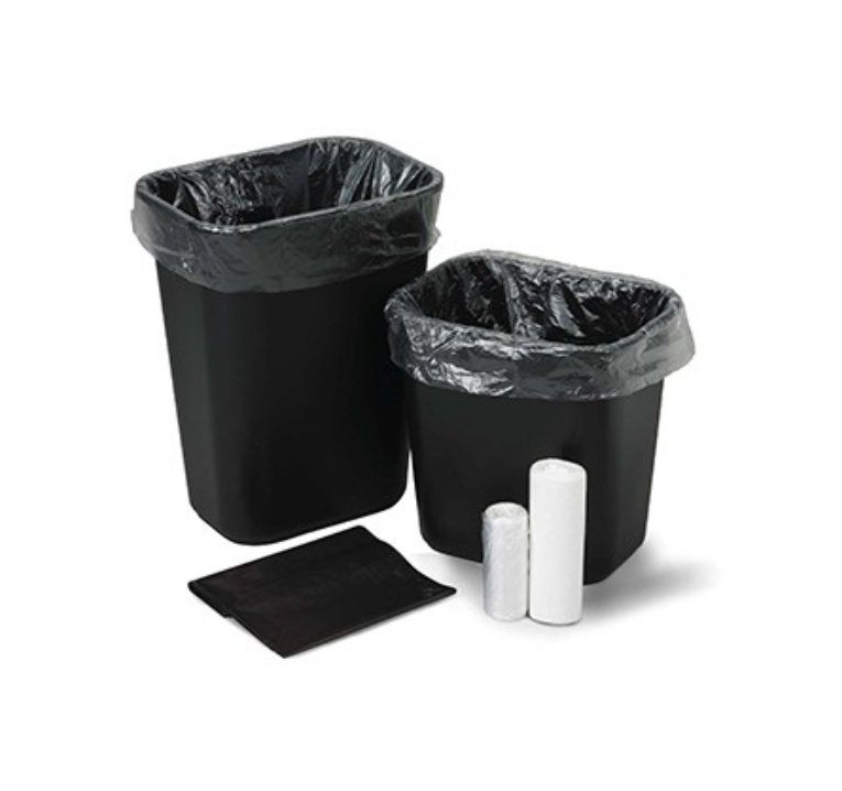 Institutional Trash Can Liners with Star Sealed and Coreless Perforated Rolls