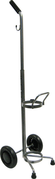 Oxygen Cart with Adjustable Handle Height - Clearance