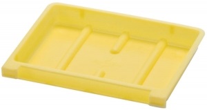 Plastic Soap Dish with Ridges Gold 3.75" x 2.75" x 0.5" - Clearance