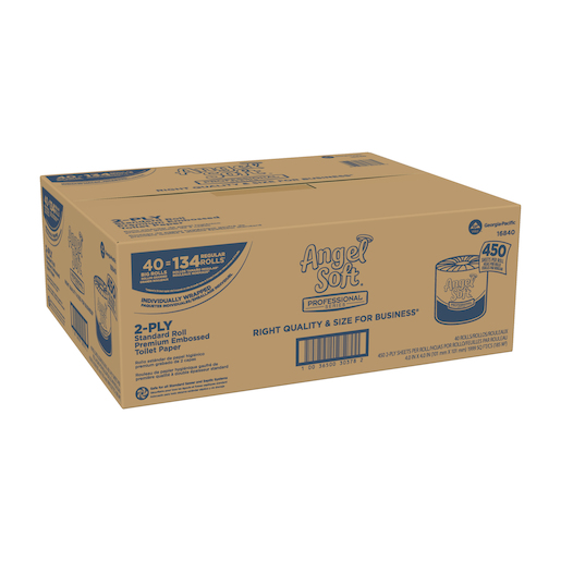 Angel Soft Professional Series Premium 2 Ply Embossed Toilet Paper, White