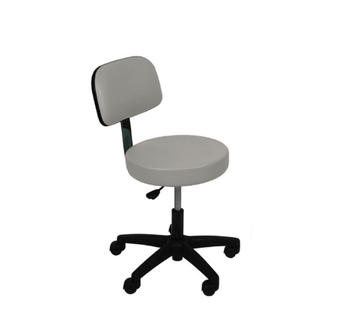 Ultra Comfort Stool with Back Rest Pneumatic Height Adjustment