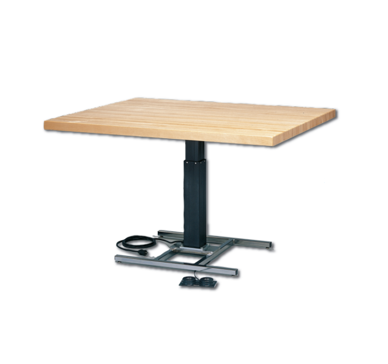 Pedestal Hi Lo Rectangular Work Table