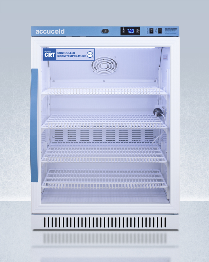 6 Cu Ft ADA Height Upright Controlled Room Temperature Cabinet with Lock