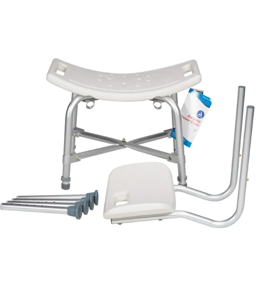 Bariatric Shower Chair with Back, White