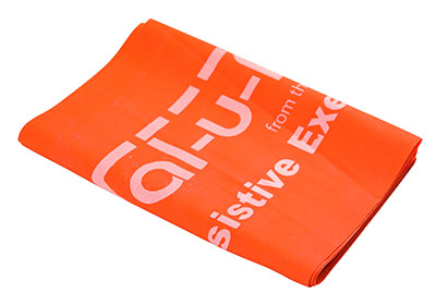 5 Foot Strip Low Powder Latex Exercise Bands in 30 Piece Dispenser