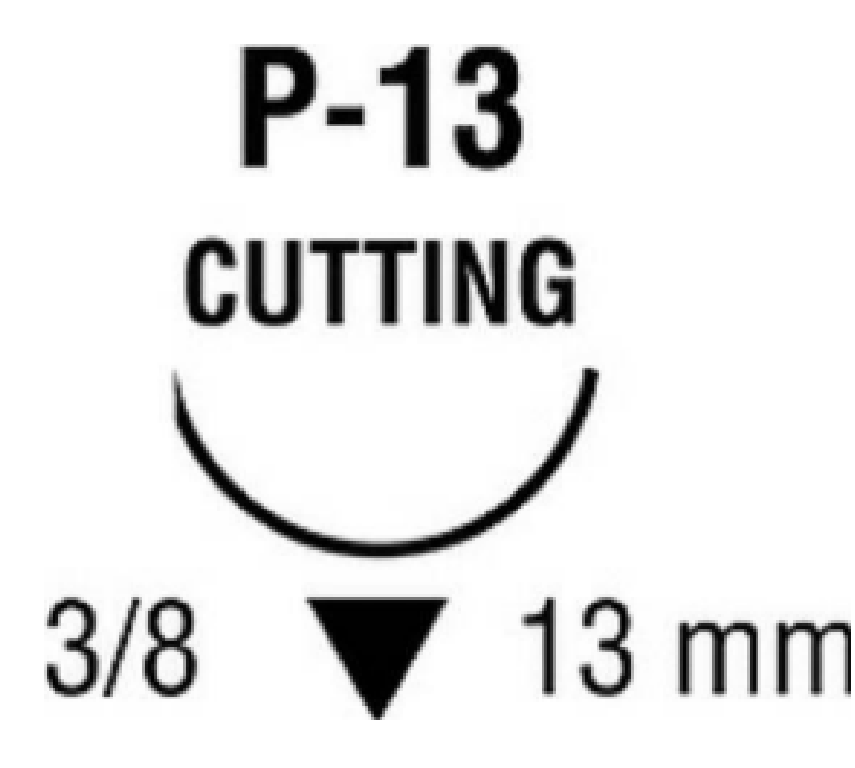 Absorbable Suture with Premium Reverse Cutting Needle, P 13, 3/8 Circle, 18" Length