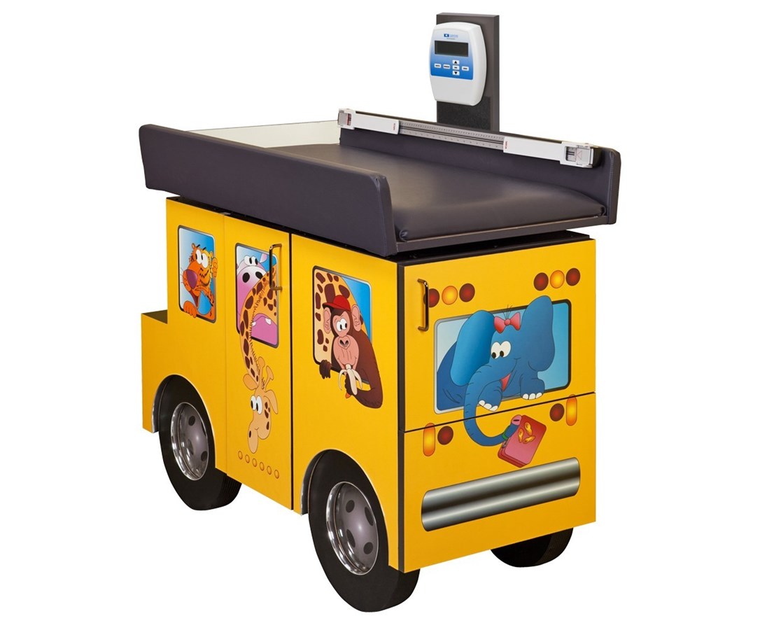 Pediatric Complete Exam Room - Zoo Bus Scale Table & Cabinet