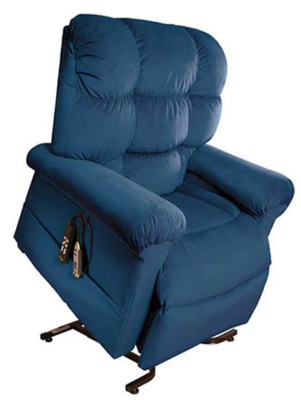 Comfort, Lift & Massage for Seniors Microlux Fabric Ultimate Perfect Sleep Chair Premier (2-Zone) Heated Blanket & Pillow, USB, Heat & Massage Included