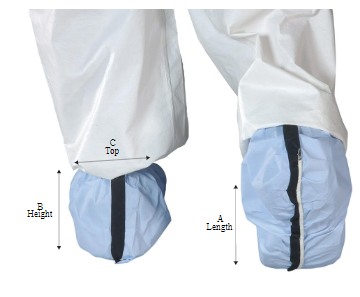 SureGrip Shoe Covers, Blue, Serged Seams