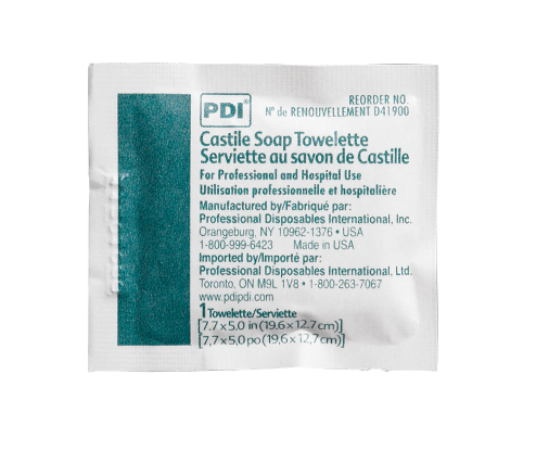 Castile Soap Towelette, 2% Coconut Oil