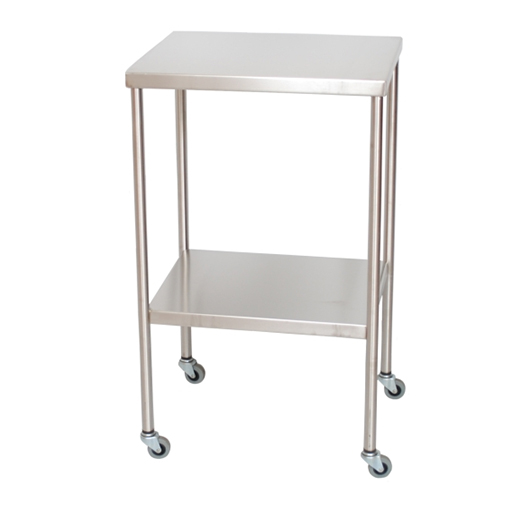 Stainless Steel Instrument Table with Shelf