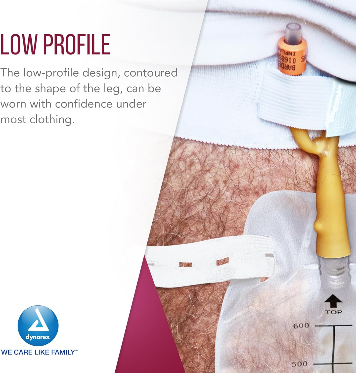 Urinary Leg Bag Anti-Reflux Valve Sterile 600 mL Vinyl
