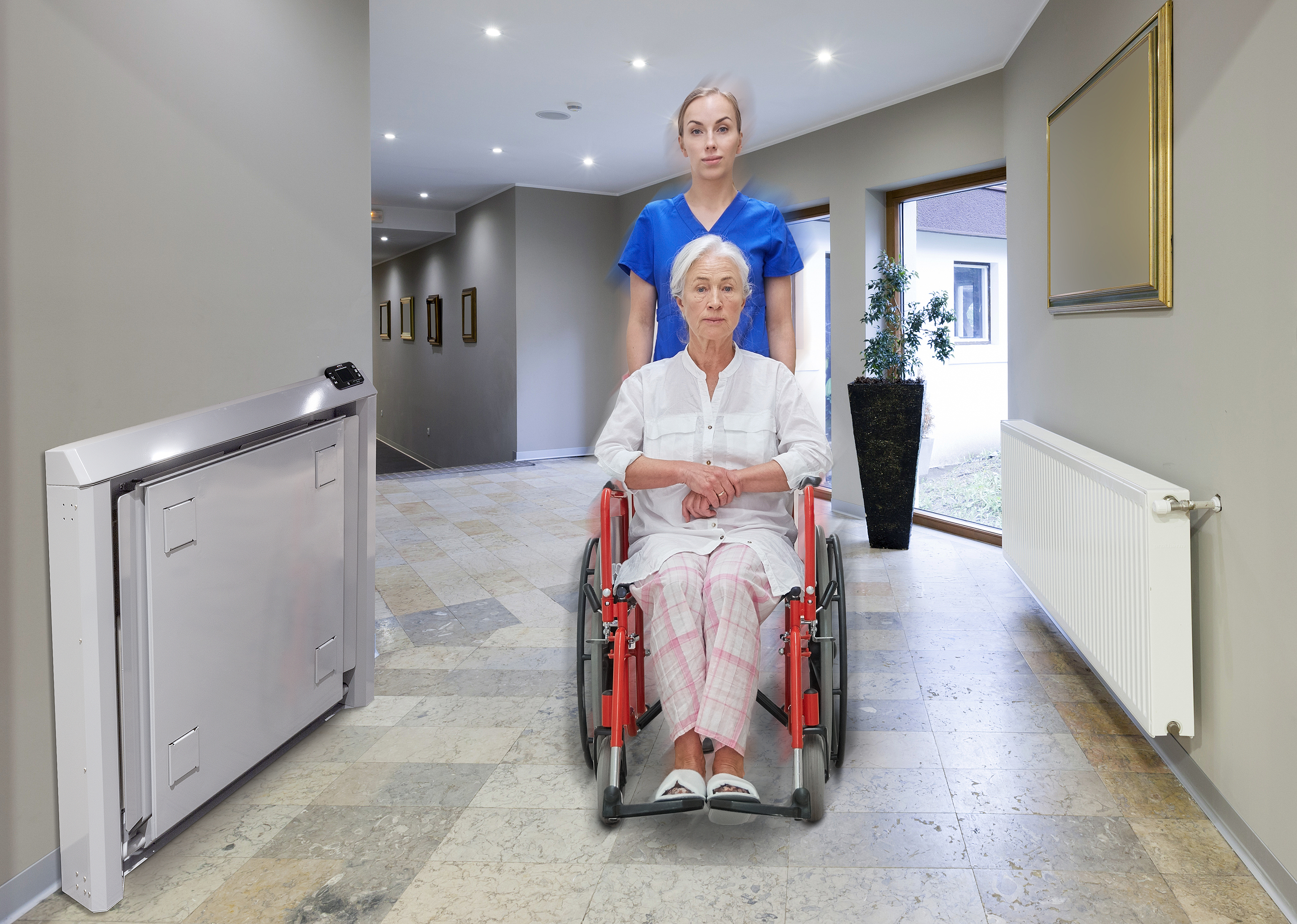 Digital Wall Mount Fold Up Wheelchair Scale