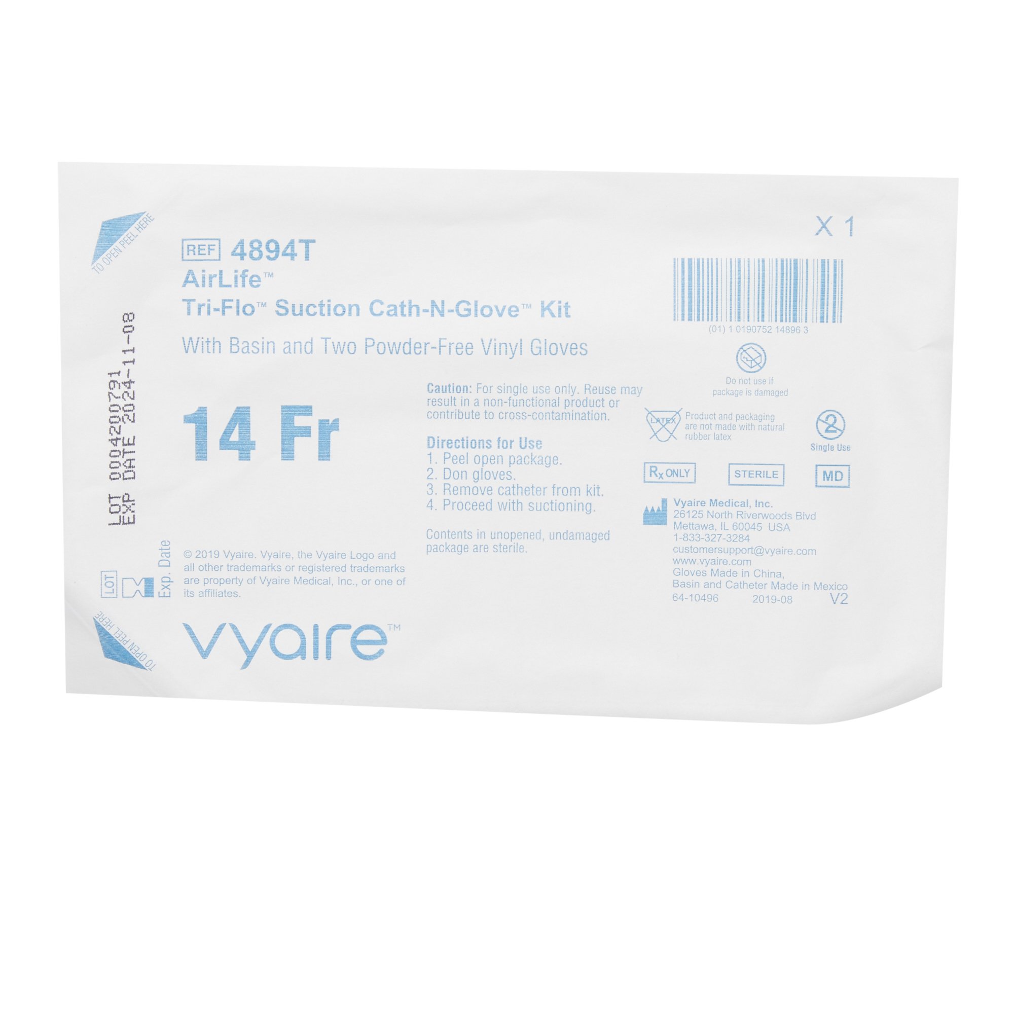 AirLife Tri Flo Cath N Glove Economy Suction Kits