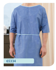Non Woven Premium Gowns, Sewn Shoulders and Ties, Dark Green