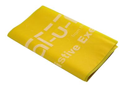 5 Foot Strip Low Powder Latex Exercise Bands in 30 Piece Dispenser