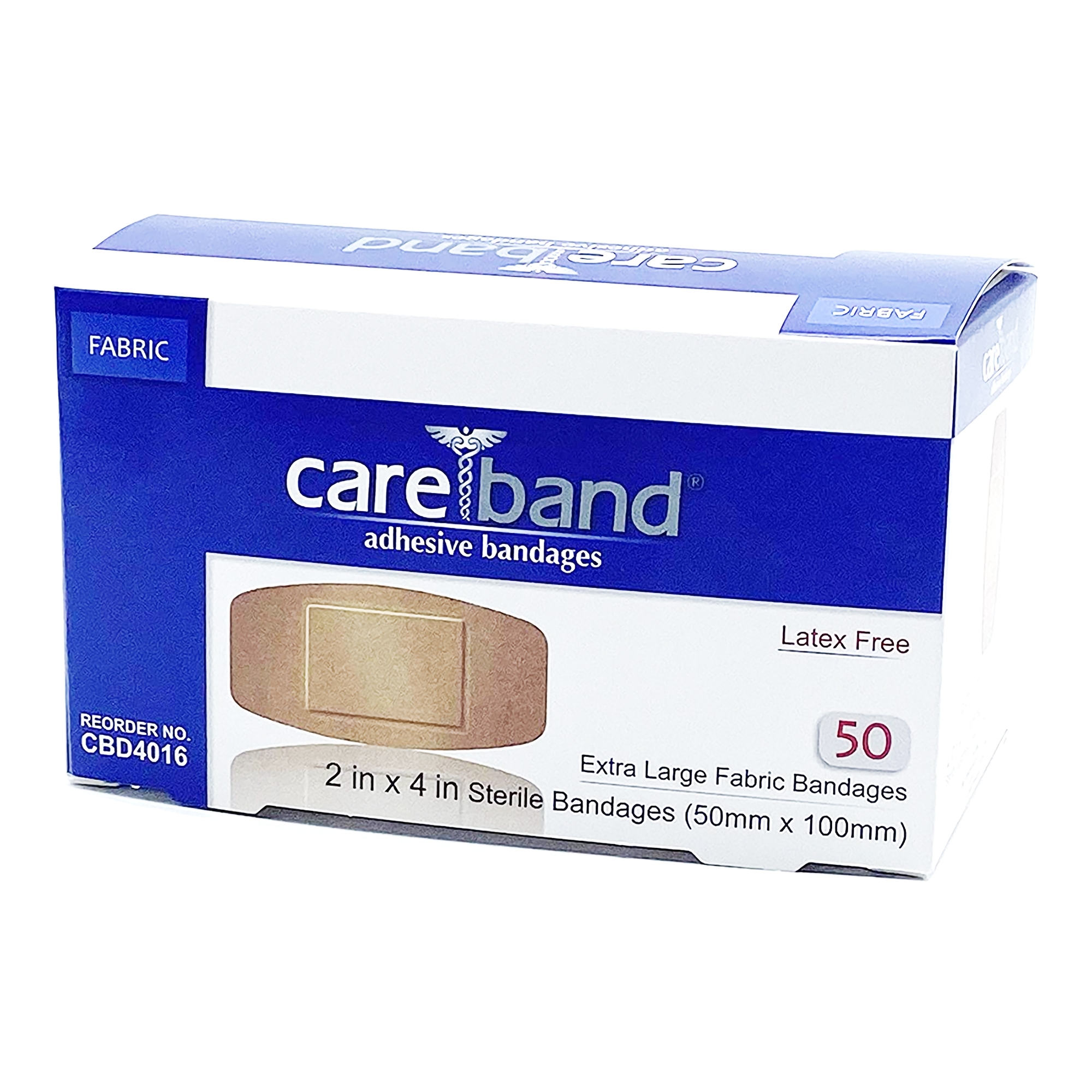 Careband Adhesive Strip Bandage, Fabric, Latex Free