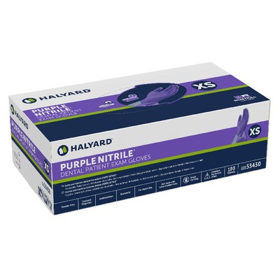 ★D★ Halyard Nitrile Dental Exam Gloves, Purple, Latex Free, Non