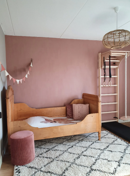 112+A204 Solid Beech Wood Wall bars with Adjustable Pull Up Bar and Gymnastic Accessories