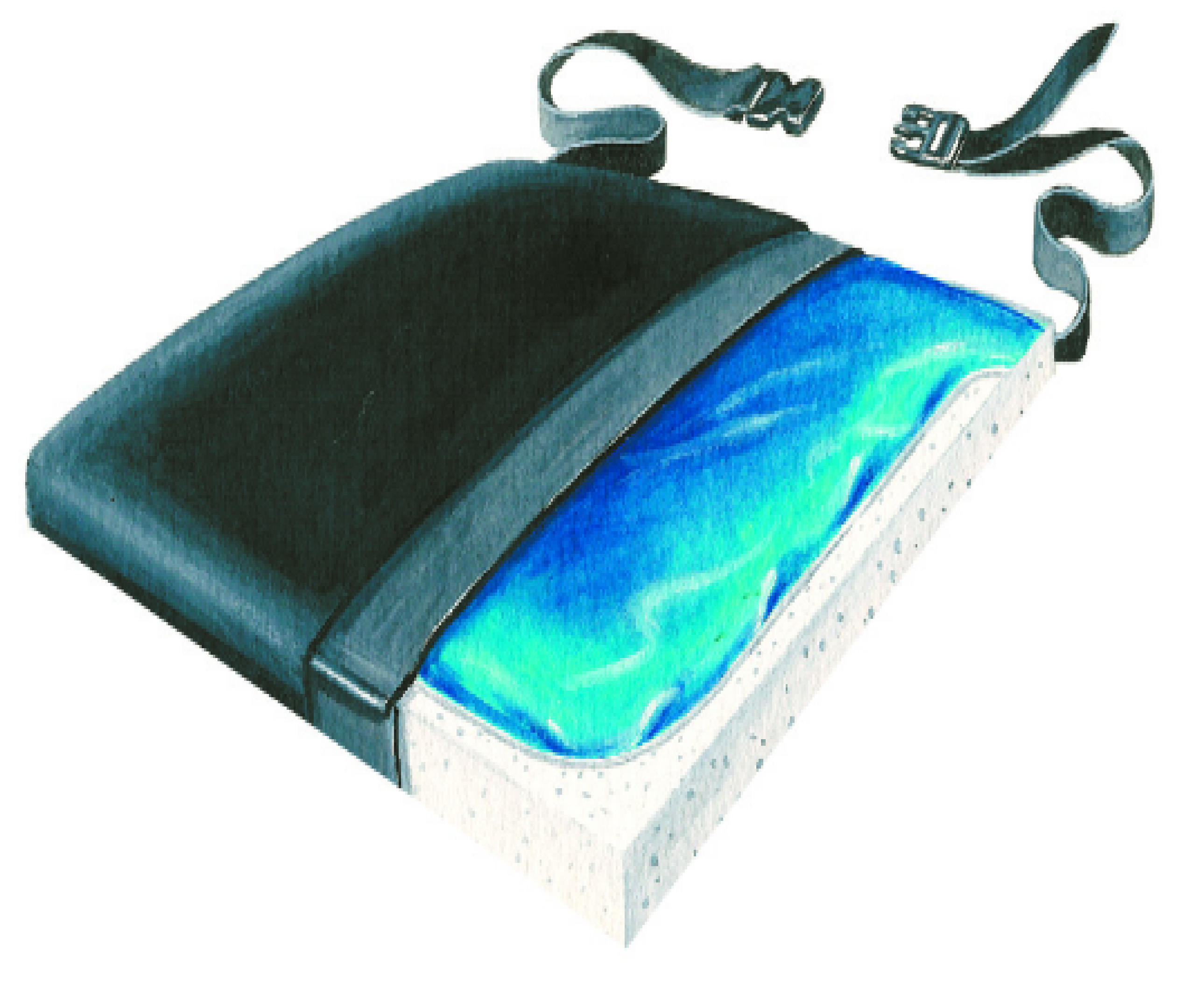 Gel Foam Thin Line Vinyl Cushion with LSI Cover, 1.5" Height