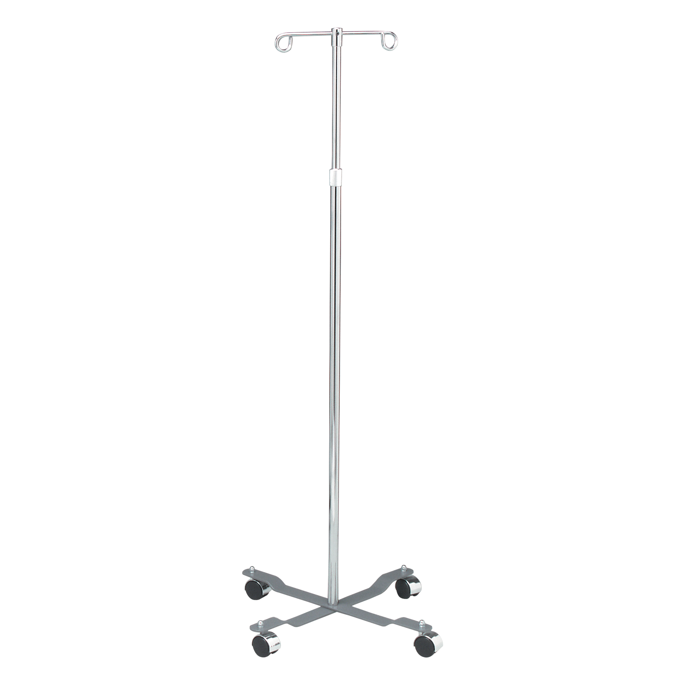 Tech-Med IV Stand, Four Caster, 2 Hook
