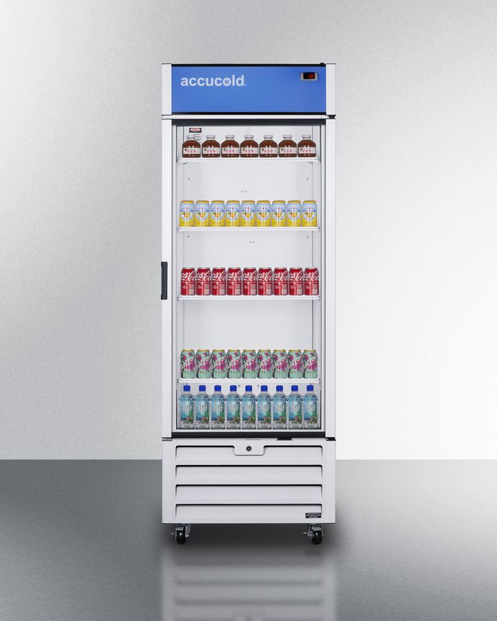 30" Wide Commercial Beverage Freezerless Refrigerator with RHD Door Swing