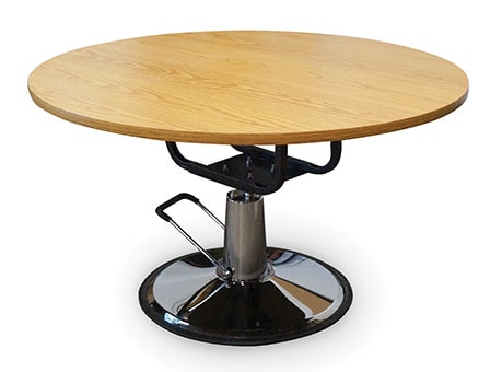 48" Height Adjustable Round Hydraulic Work Table