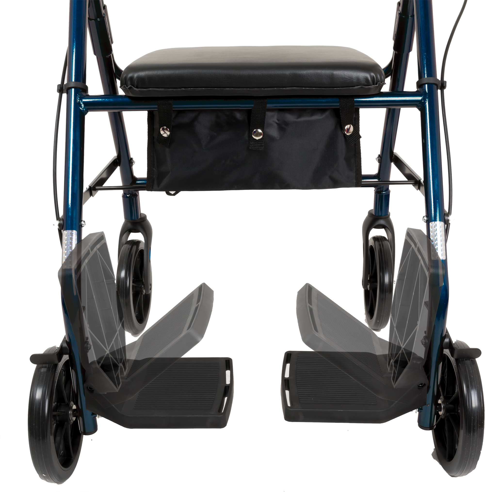 Aluminum Transport Rollator with 8-inch Wheels