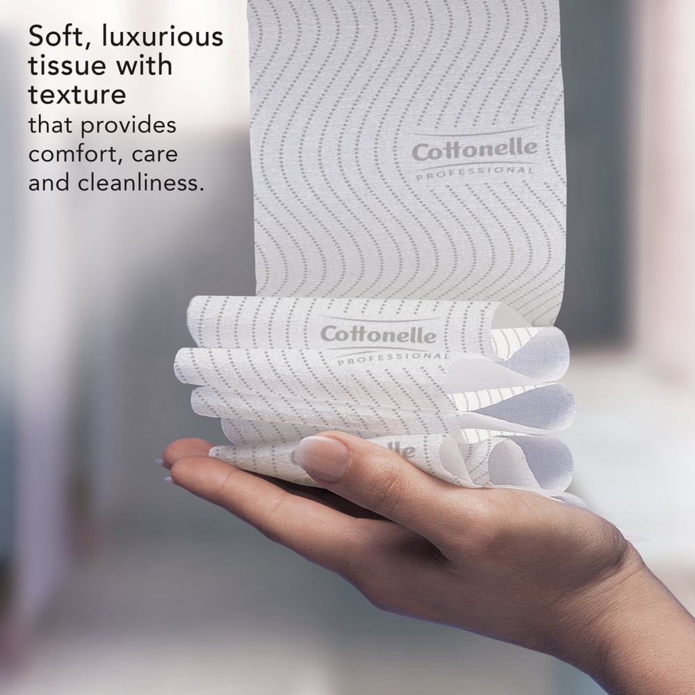 Cottonelle Standard Toilet Paper with CleanCare Design 2 Ply White