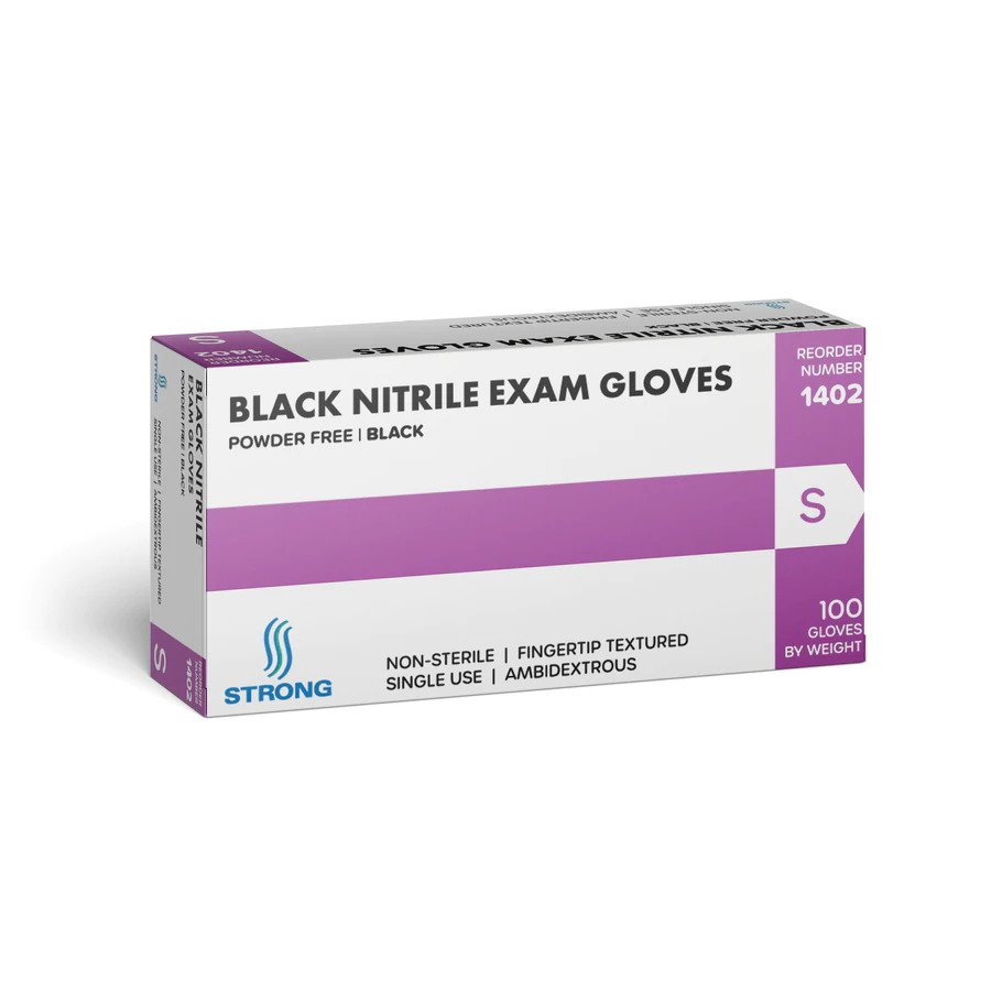 STRONG Black Nitrile Exam Gloves