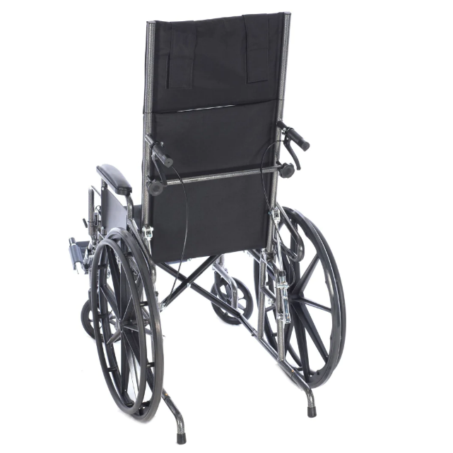 Reclining Wheelchair with Rear Anti Tippers & Elevating Leg Rests