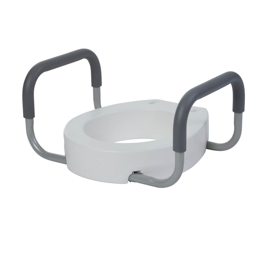 Bolt On Raised Toilet Seat with Arms 
