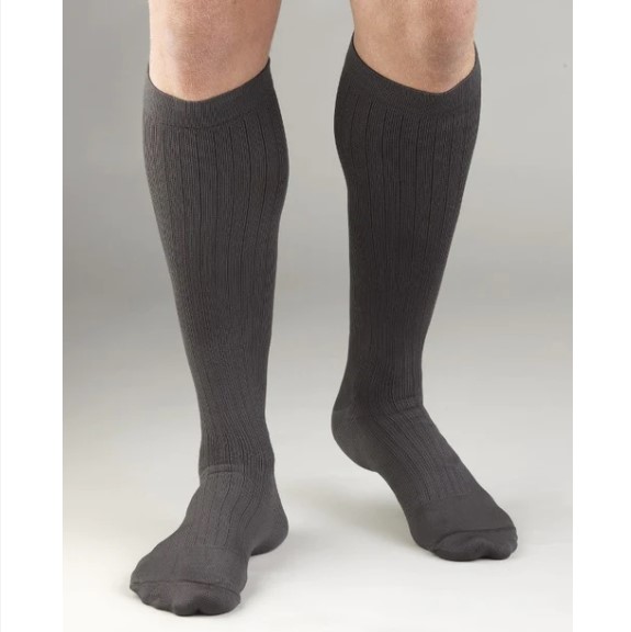 Activa Microfiber Pinstripe Compression Sock, Knee High, 20 30 mmHG, Tan