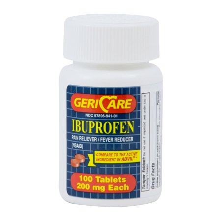 Pain Relief 200 mg Strength Ibuprofen Tablet 100 per Bottle