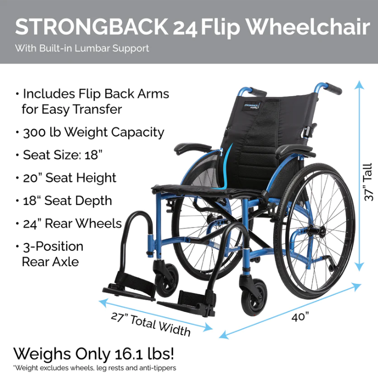 Comfort 24 Flip Wheelchair