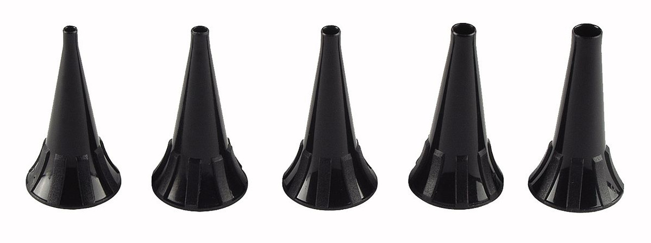 Disposable Ear Specula, 2.5 mm Diameter, Black