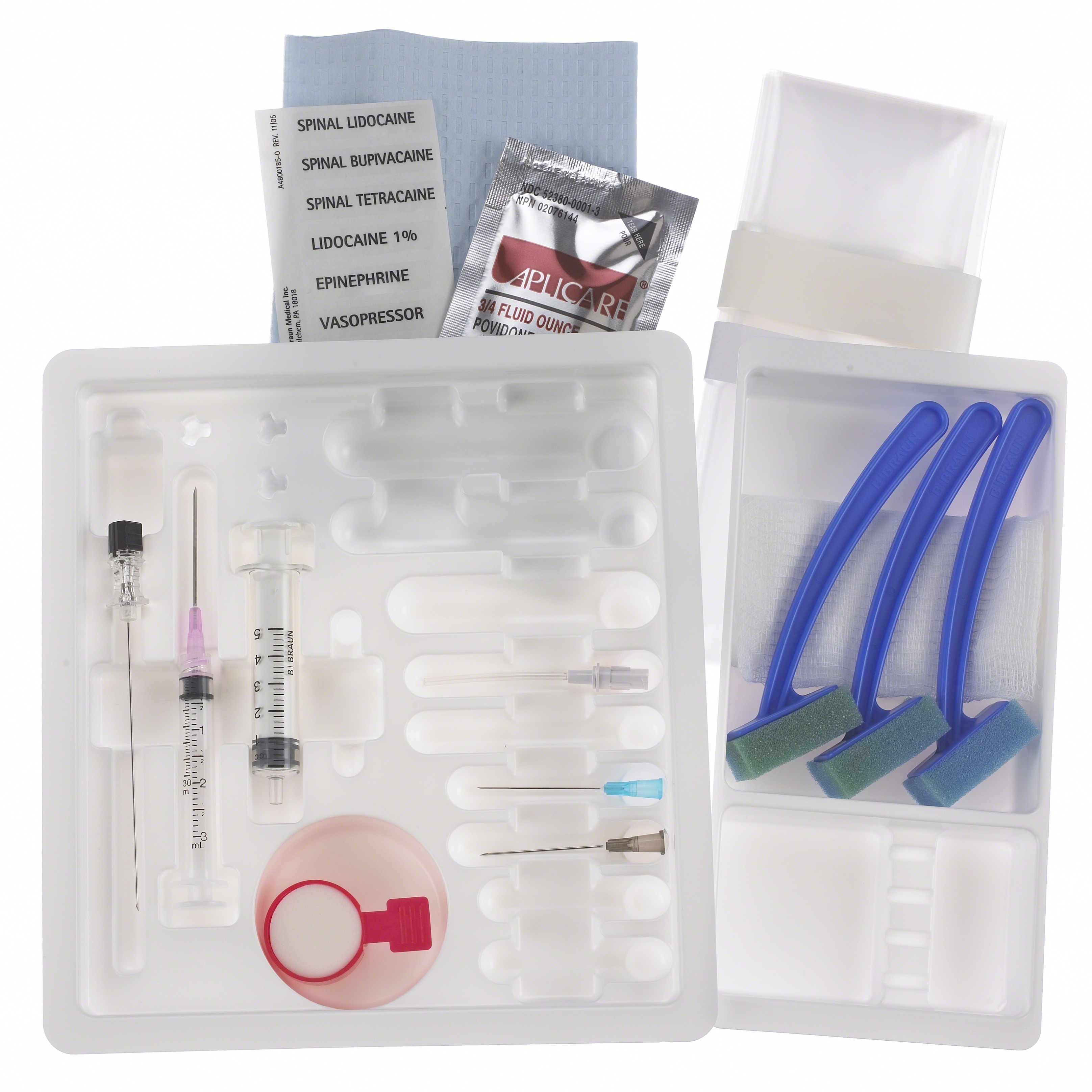Spinocan Spinal Anesthesia Tray, 22G x 3.5"