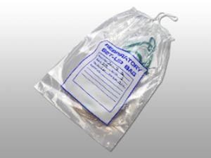Respiratory Setup Bag, 2 mil, Drawstring, 12" x 16", Clear