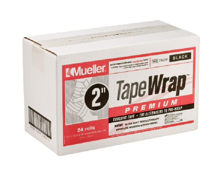 Tapewrap Premium Cohesive Bandage, Black, Non Sterile