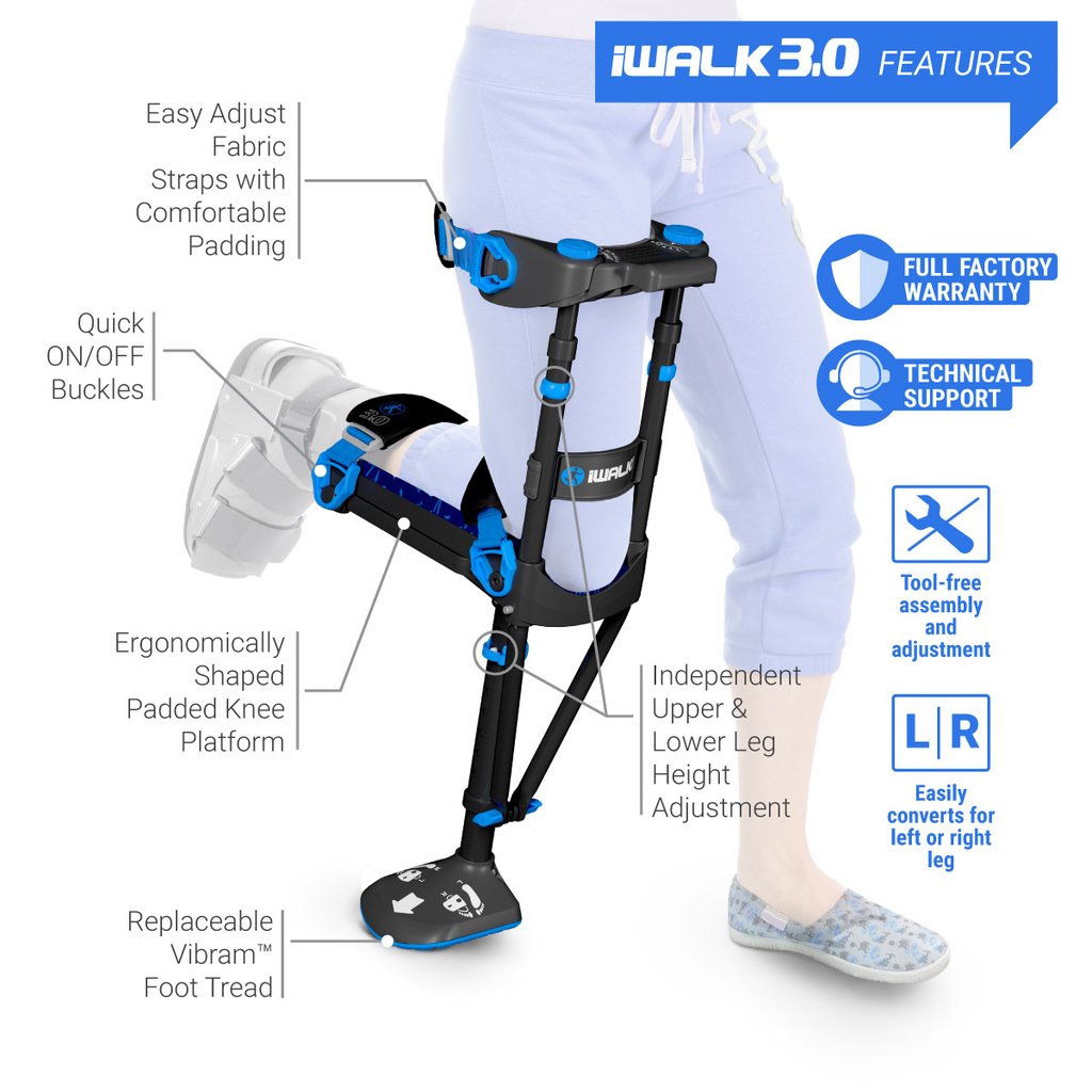 3.0 Hands Free Crutch Pain Free Knee Crutch Alternative to Crutches