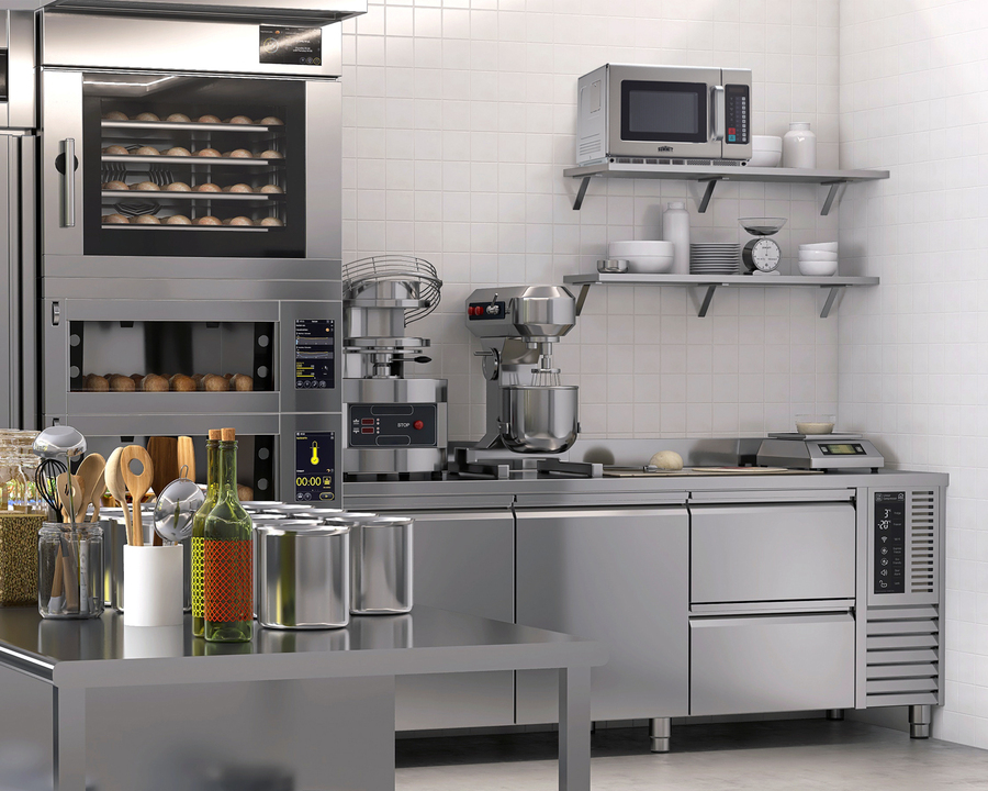 23' Wide Commercial Microwave – 2100W, Stainless Steel, NSF Certified