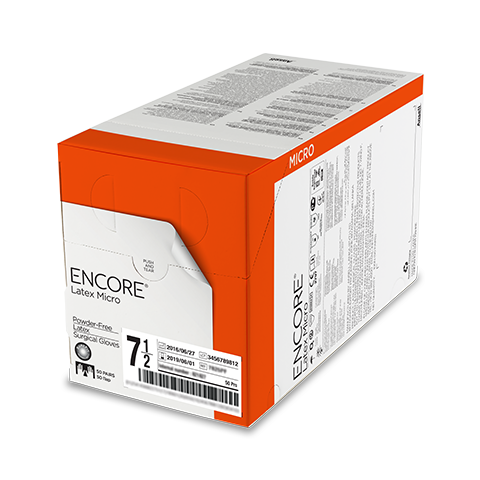 Encore Latex Micro Surgical Gloves, Powder Free, Sterile