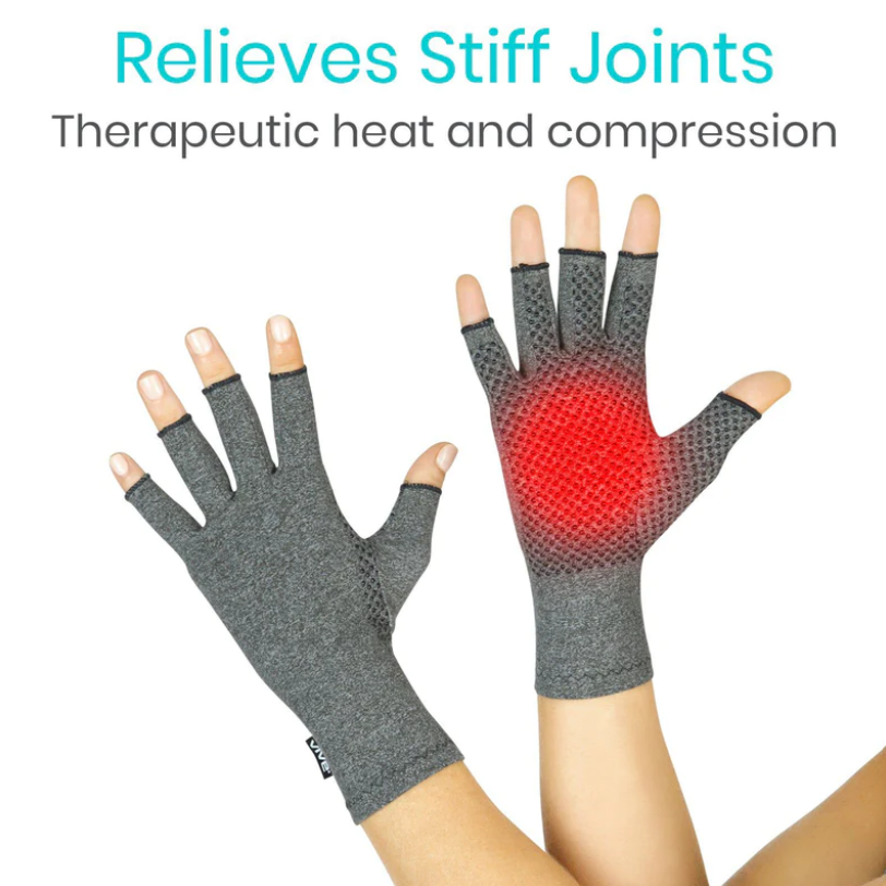 Open Finger Arthritis Gloves with Grips 