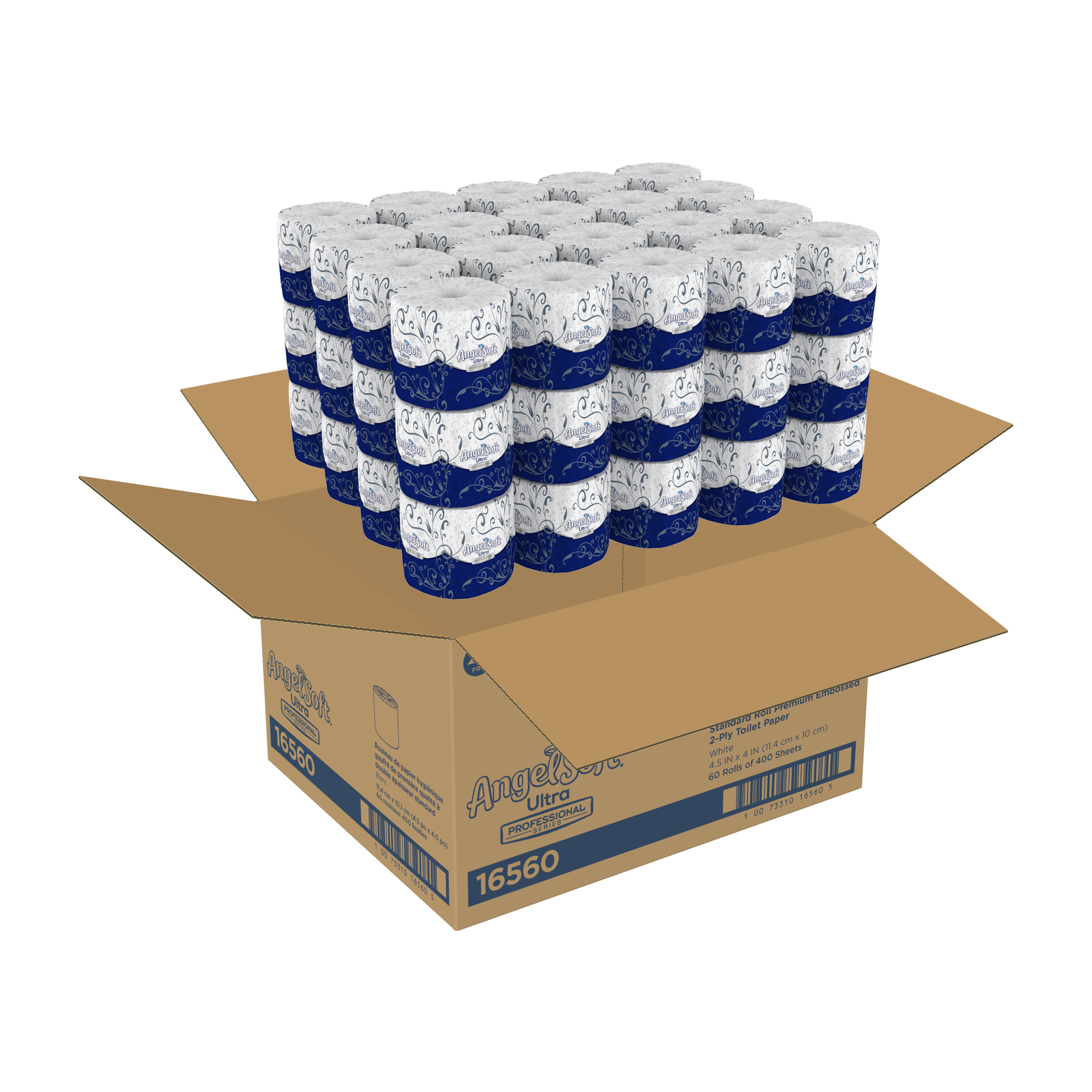 Envision White 2-Ply Embossed Bathroom Tissue - 550 Sheets per Roll, 80