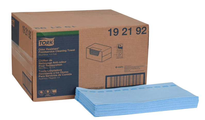 Tork Odor Resistant Foodservice Cleaning Towel, 12" Folded Length
