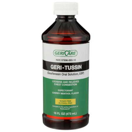 Geri-Tussin Liquid 16 oz Cold and Cough Relief 100 mg / 5 mL Strength