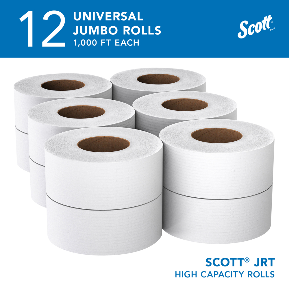 Scott Essential Jumbo Roll Toilet Paper, Standard
